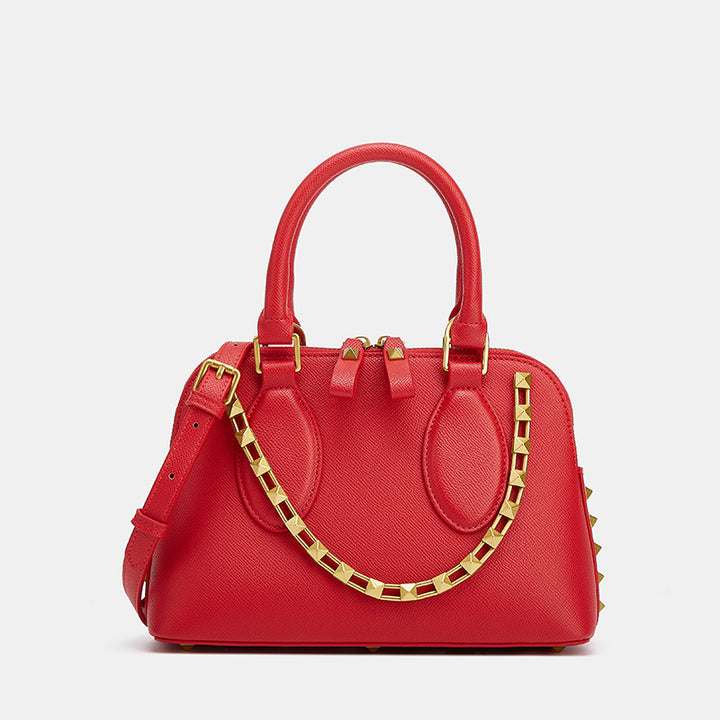 Chic Structured Handbag with Studded Detail