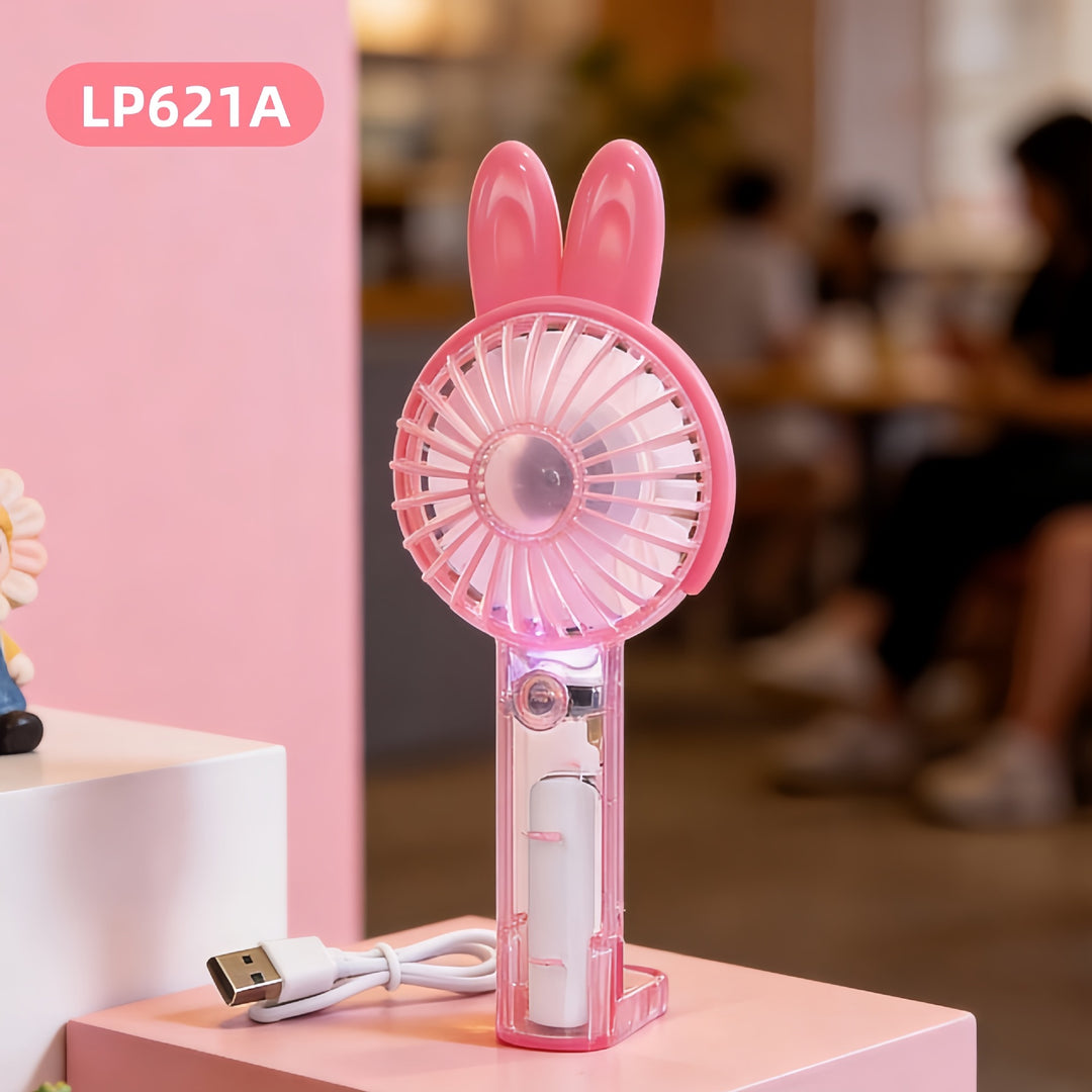 Ladies portable mini handheld fan in cute rabbit design Kalsten