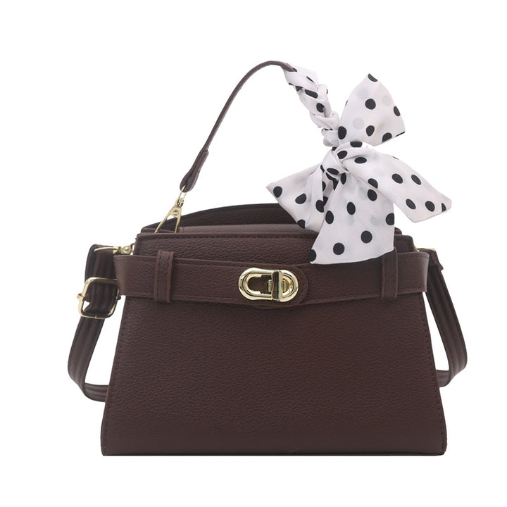 Structured Handbag with Decorative Bow