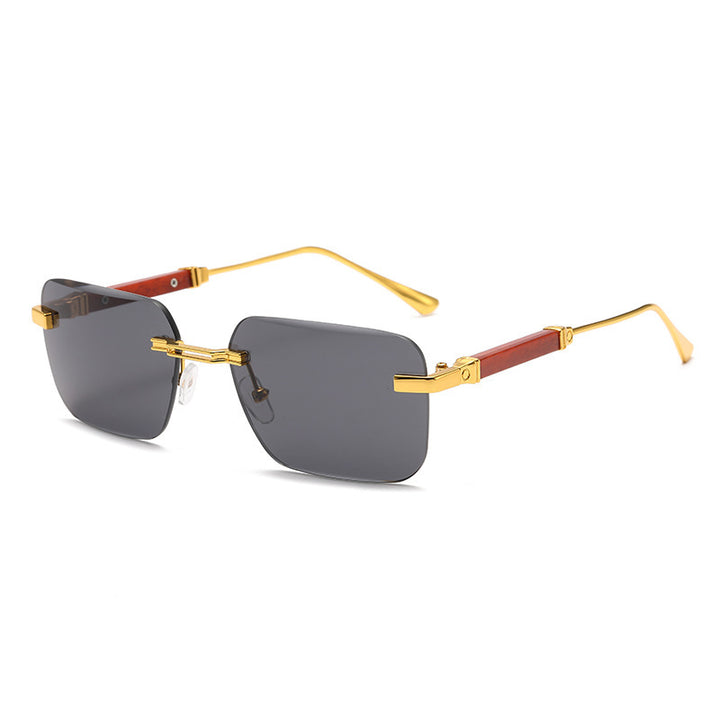 Women's fashionable rectangular sunglasses with elegant metal accent Kalsten