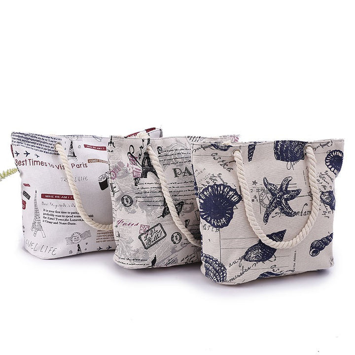 Beach bag with maritime shell motif Kalsten