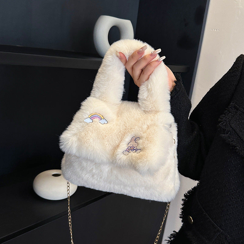 Playful Plush Handbag