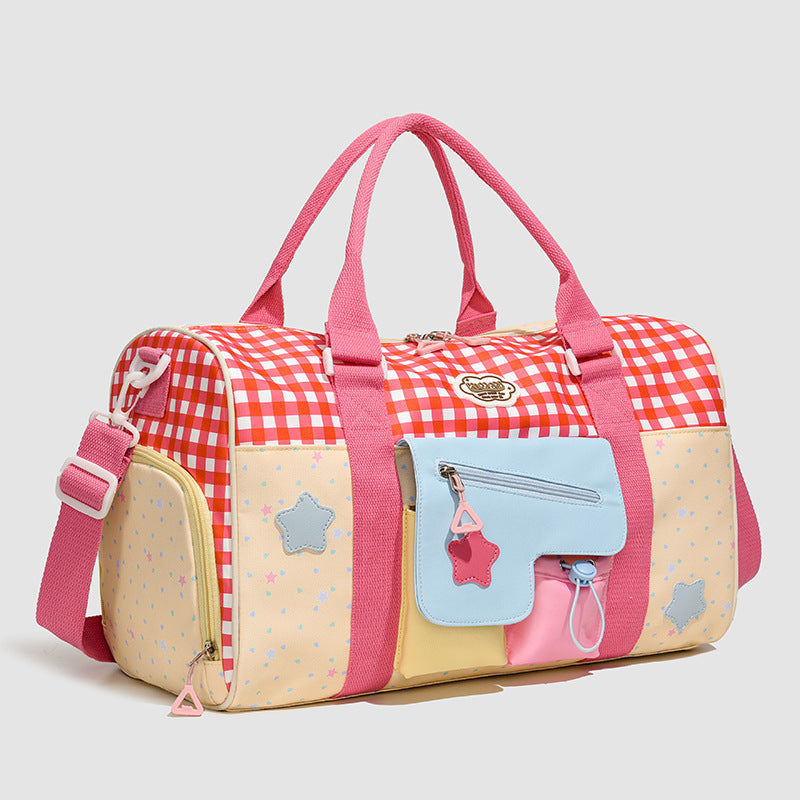 Playful Patterned Carryall Duffle Bag Kalsten