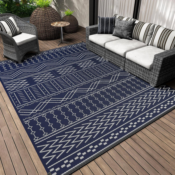 Outdoor Stripe Pattern Patio Mat