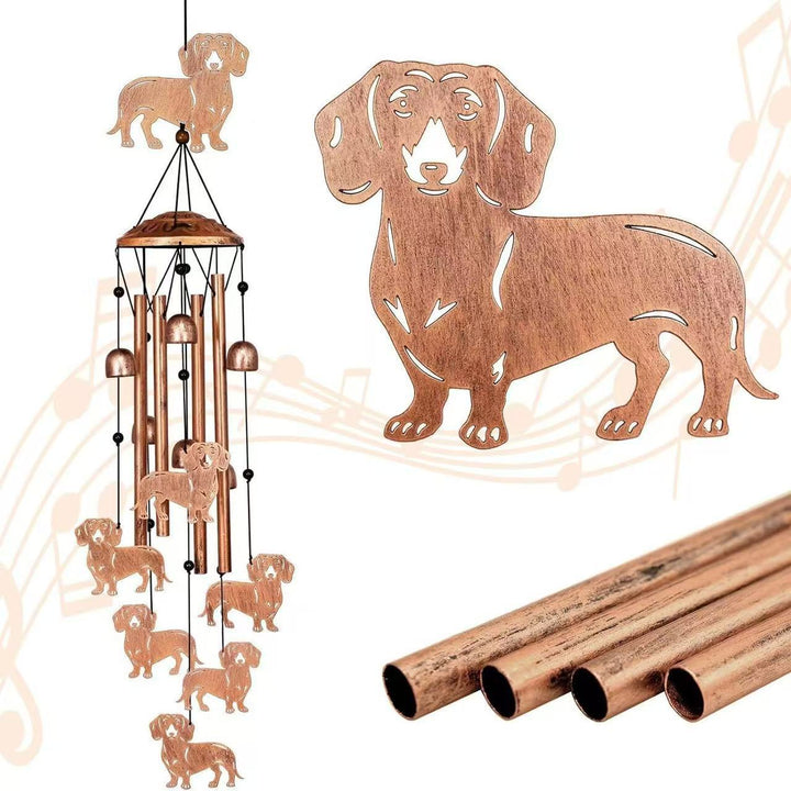 Decorative Wind Chime with Dachshund Design Kalsten