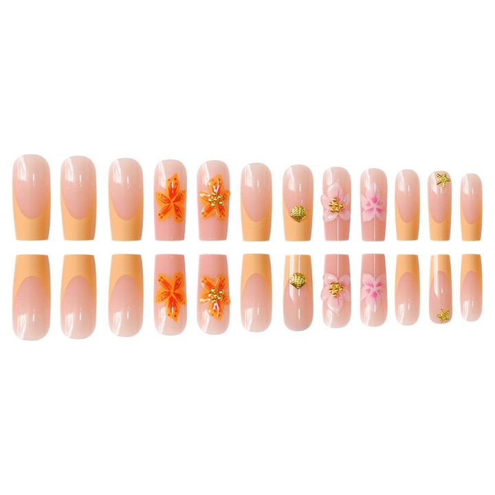 Artistic Floral Luxury Press-On Nails Kalsten