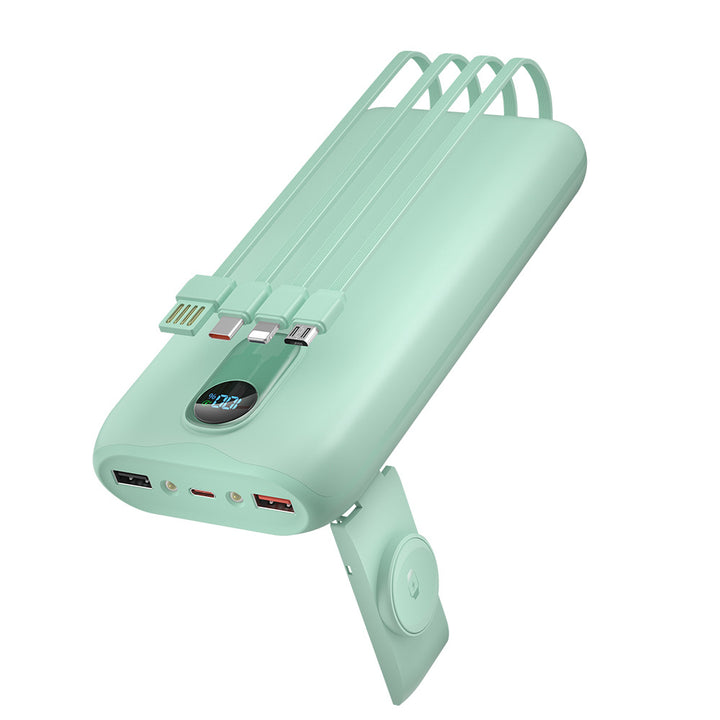 Power bank with integrated charging cables and LCD display Kalsten