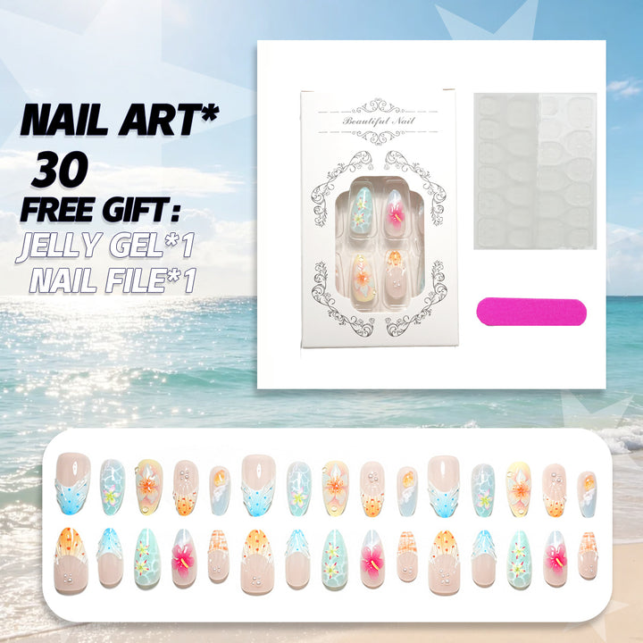 Decorative Press-On Nail Art Set
