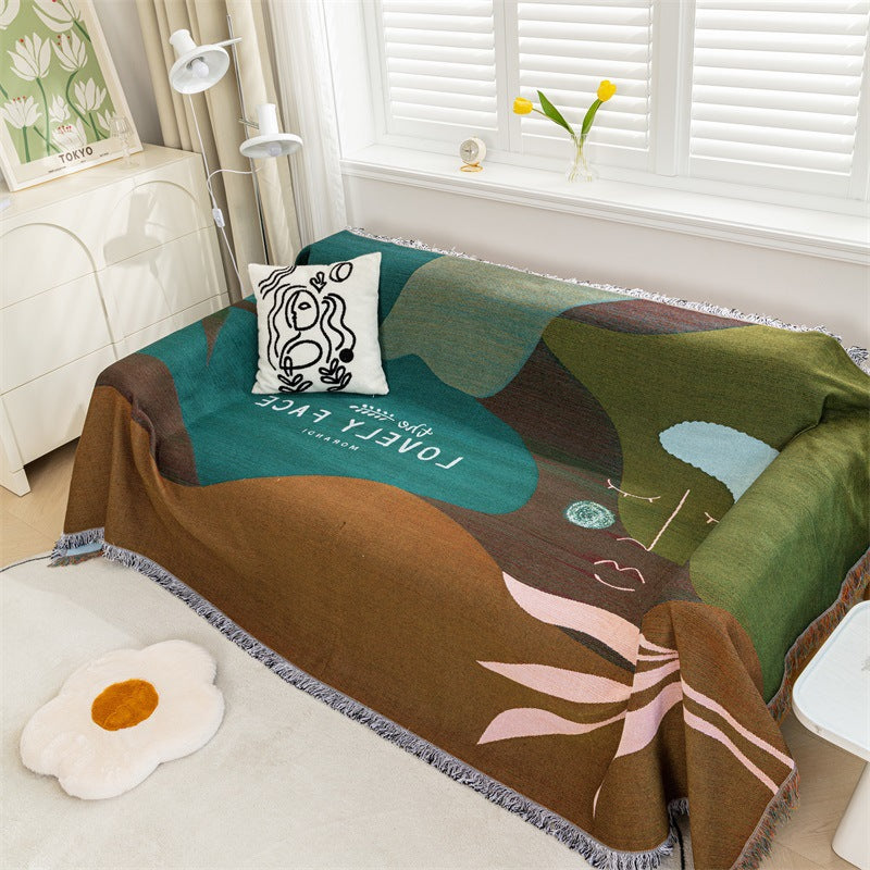 Abstract Art-Inspired Throw Blanket