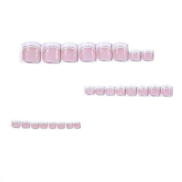 French Tip Pedicure Nail Art Kalsten