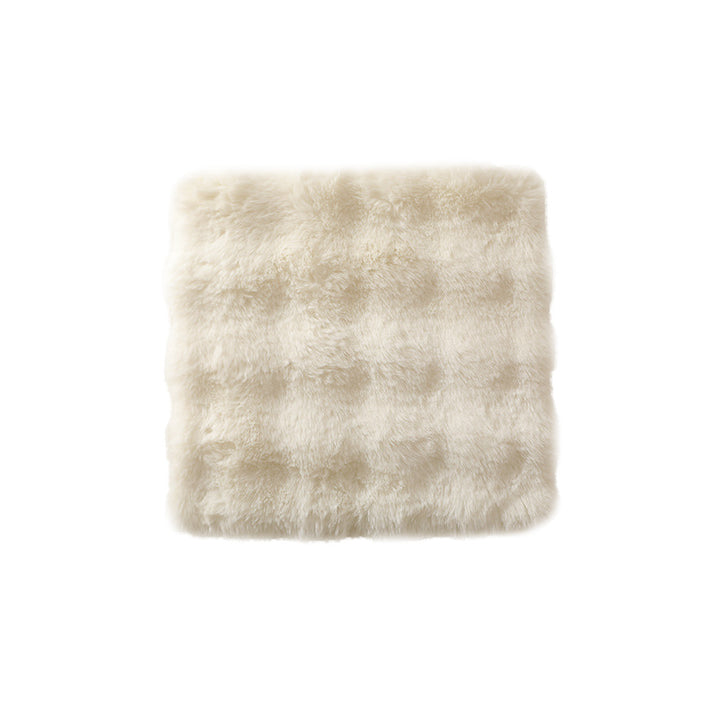 Square luxurious faux fur floor seat cover with dense long pile Kalsten