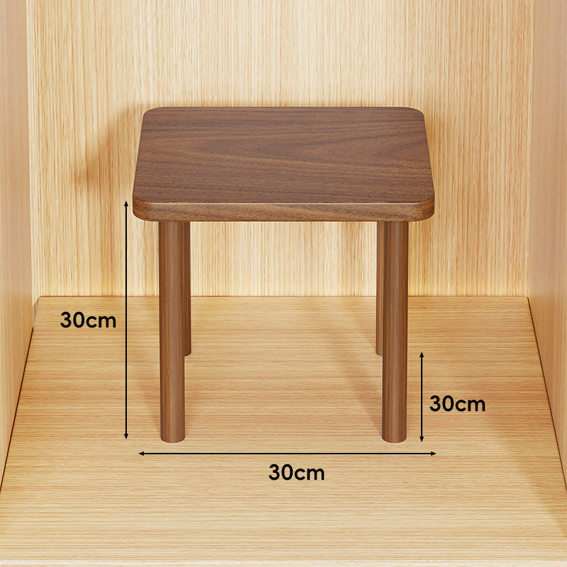Height-Adjustable Rectangular Wooden Riser Table with Detachable Round Legs