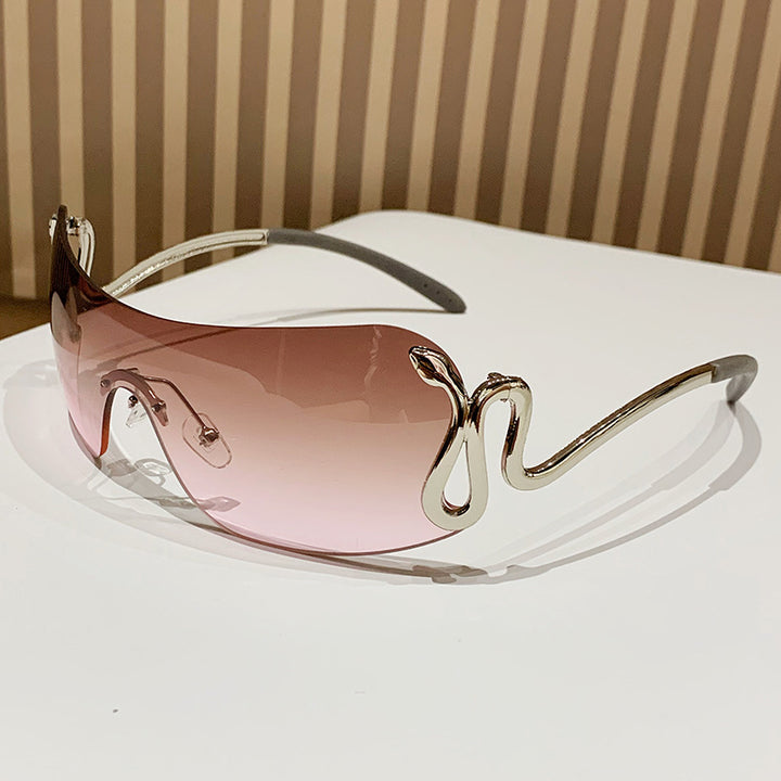 Women's Fashion Oversized Sunglasses with Innovative Metal Frame and Unique Design Kalsten