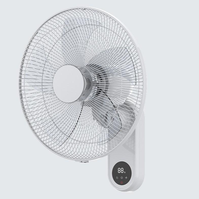 Unisex nan oscillating wall-mounted electric fan with rotary dial and dual pull-cord controls Kalsten