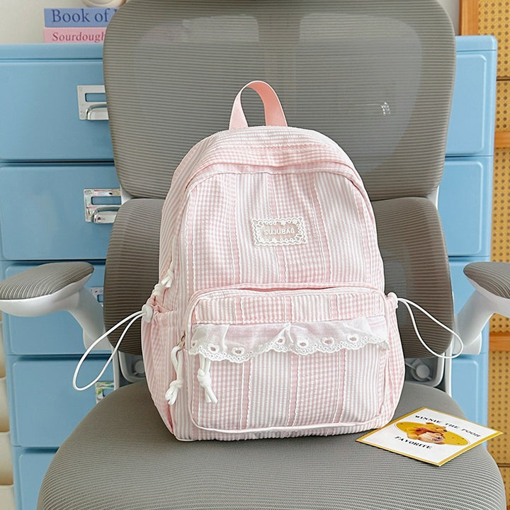 Cute Plaid Design Backpack Kalsten