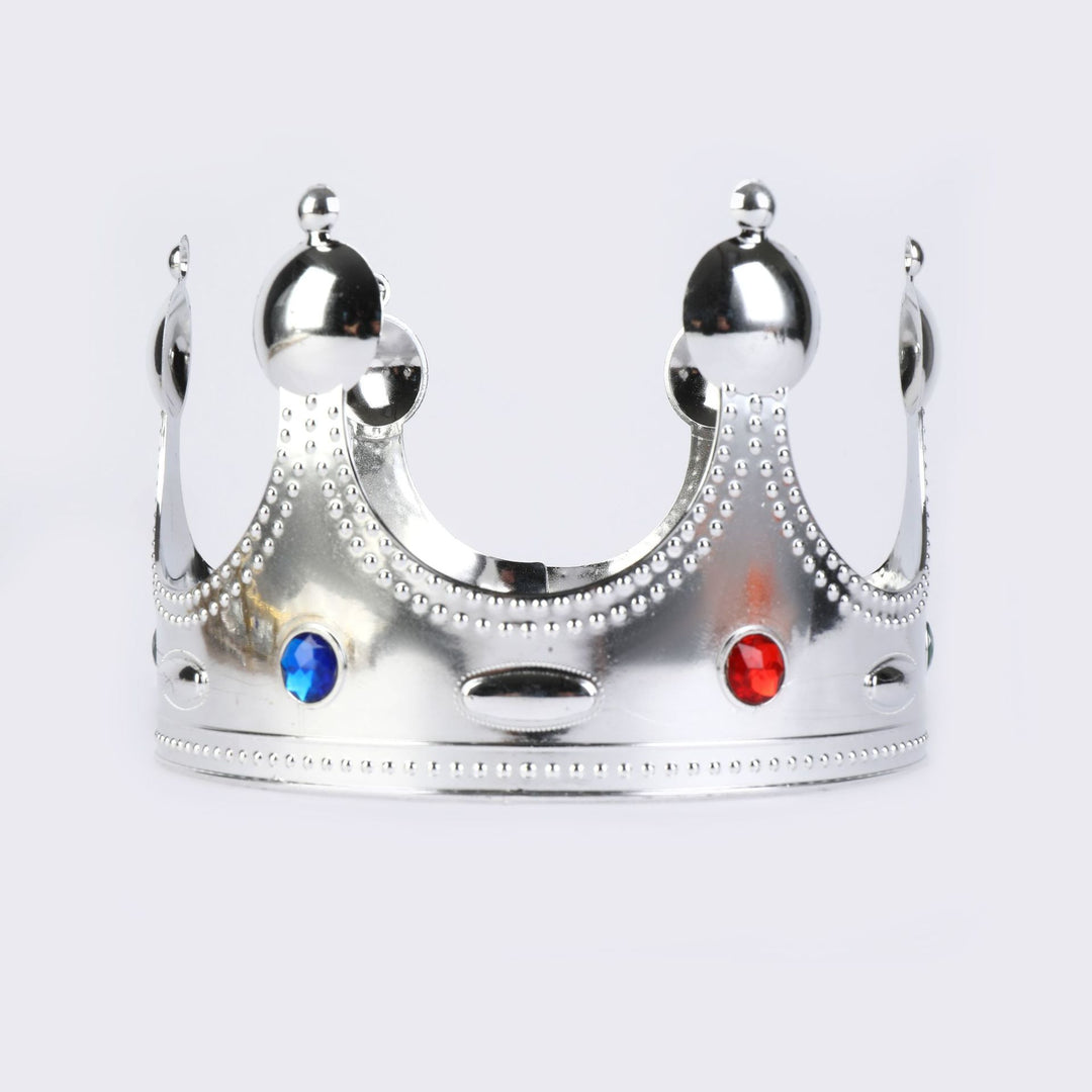Decorative crown made of metal with gemstone adornment
