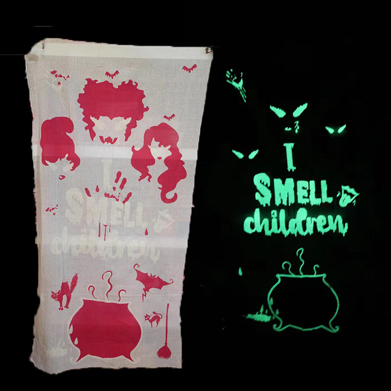 Decorative Halloween Glow-in-the-Dark Fabric Banner Kalsten