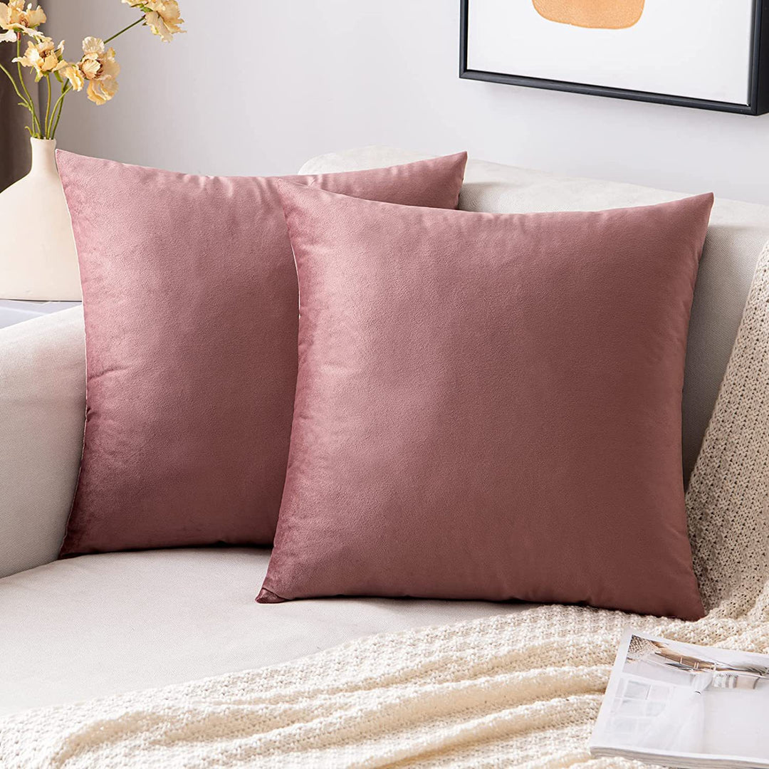 Plush Velvet Lumbar and Square Throw Pillow Covers