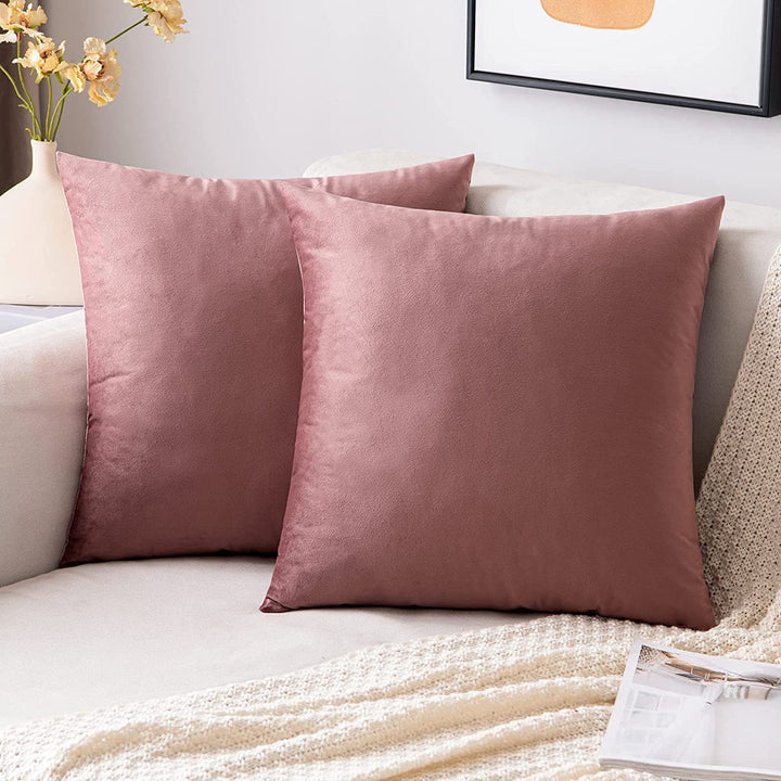 Plush Velvet Lumbar and Square Throw Pillow Covers