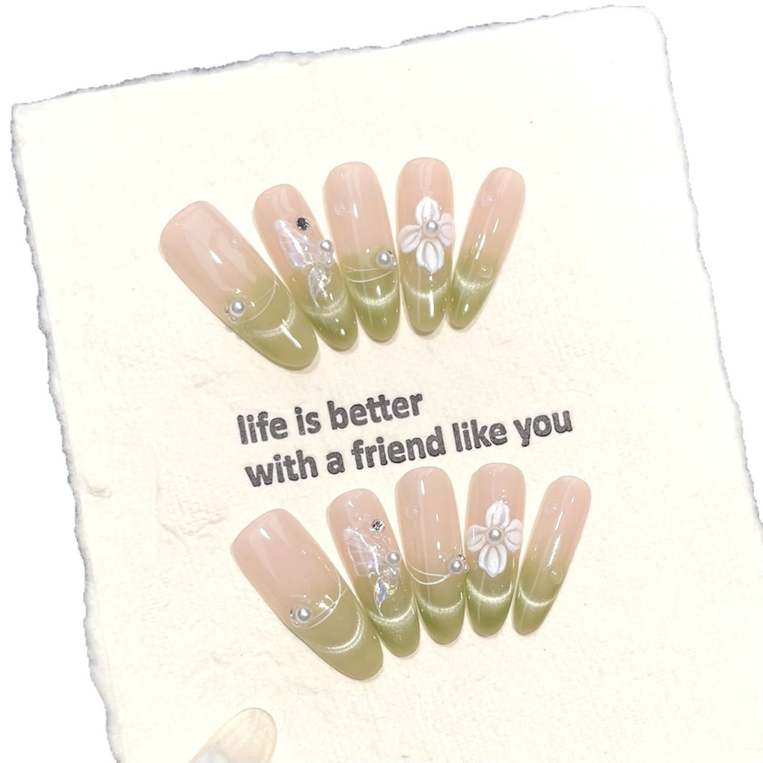 Creative Floral Press-On Nail Art Set