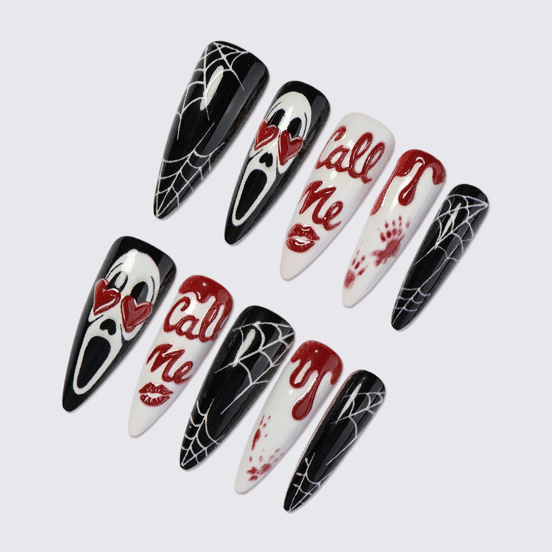 Artificial nail set with Halloween theme and fascinating designs Kalsten