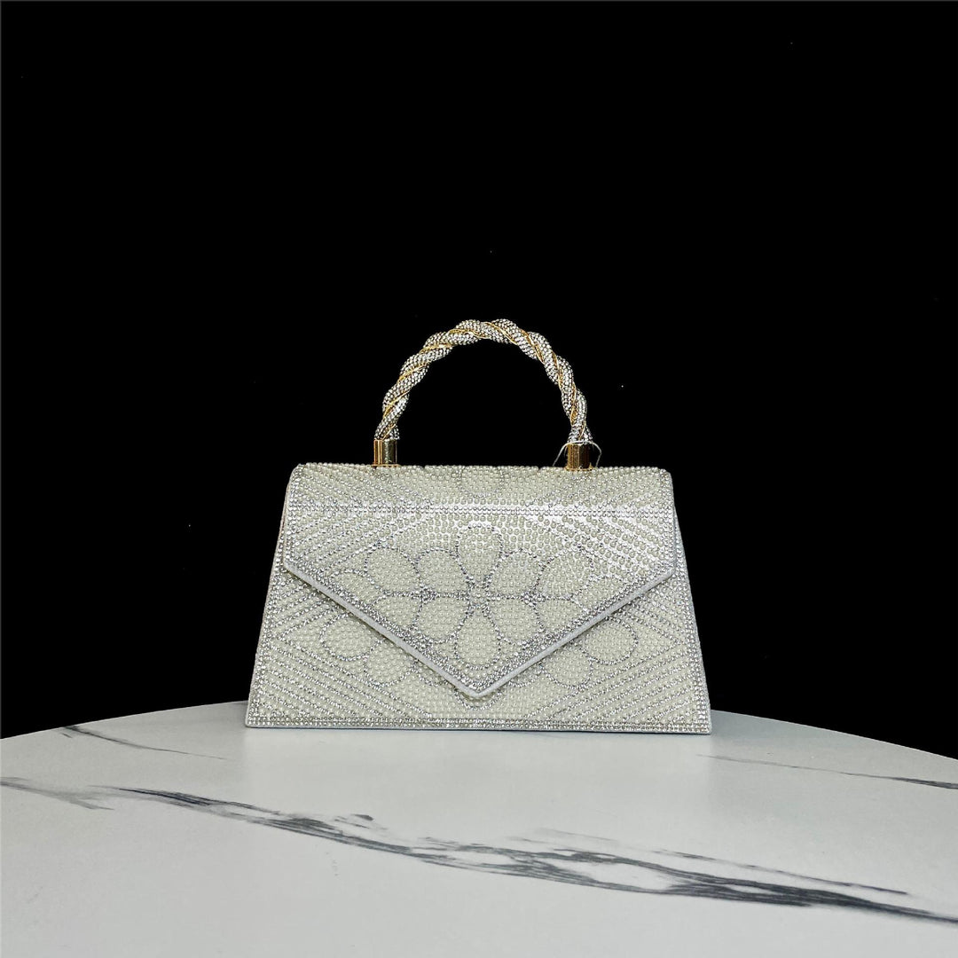 Rhinestone-Embellished Evening Handbag