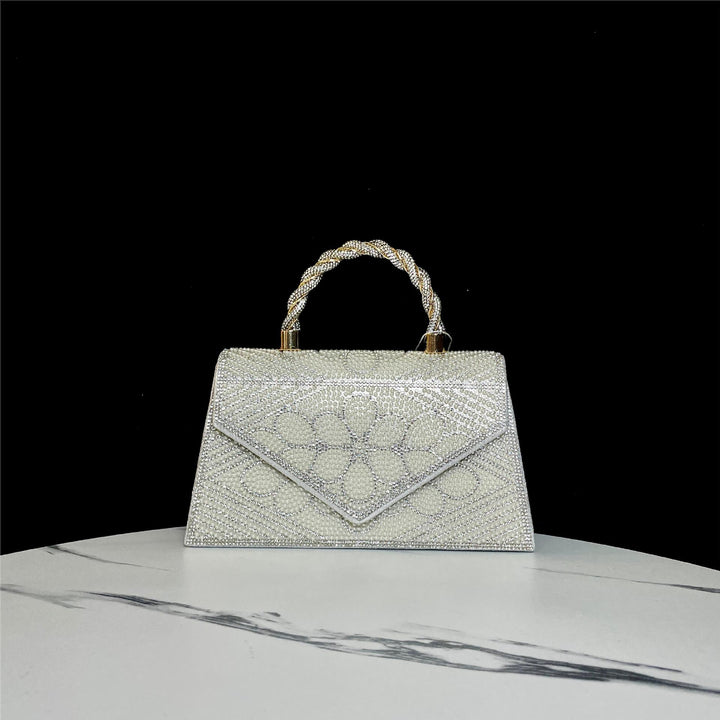 Rhinestone-Embellished Evening Handbag