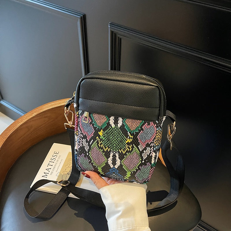Patterned Compact Crossbody Bag