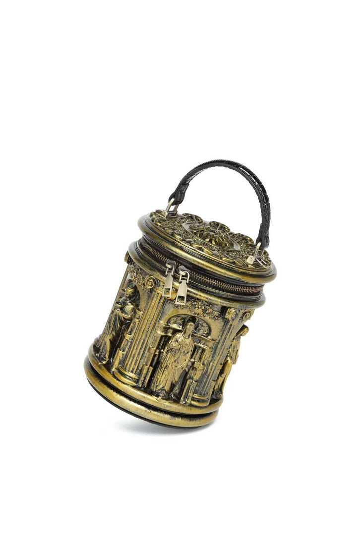 Sculptural Handle Bucket Bag