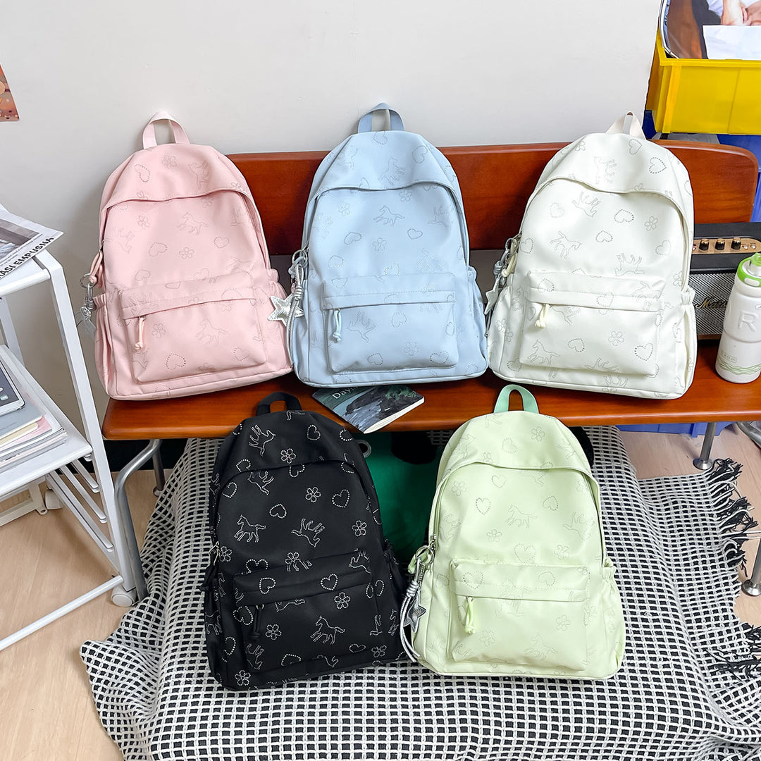 Durable Graphic Print Backpack Kalsten