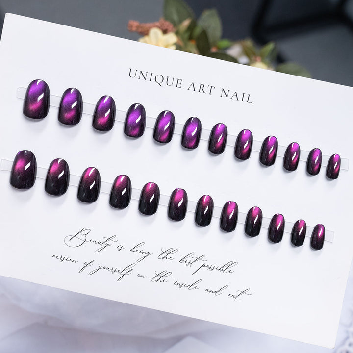 Glossy Long-Lasting Press-On Nail Set