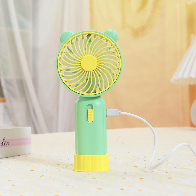 Ladies Portable Handheld Fan with Cute Bear Design Kalsten