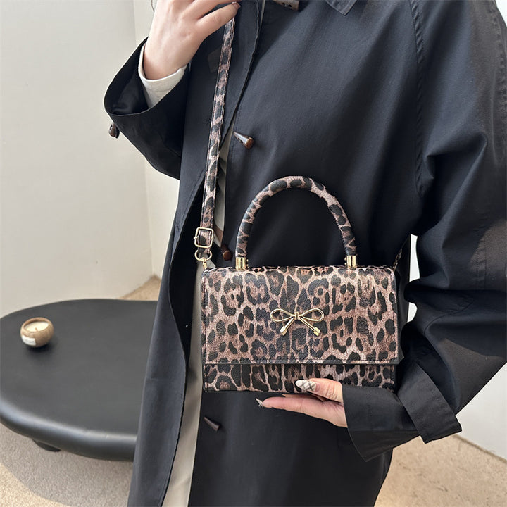 Stylish Animal Print Top Handle Handbag Kalsten