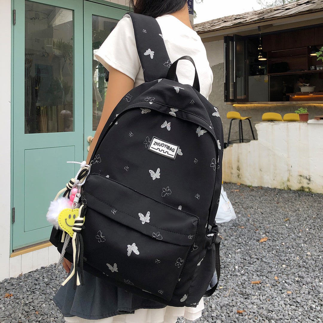 Butterfly Print Casual Backpack Kalsten