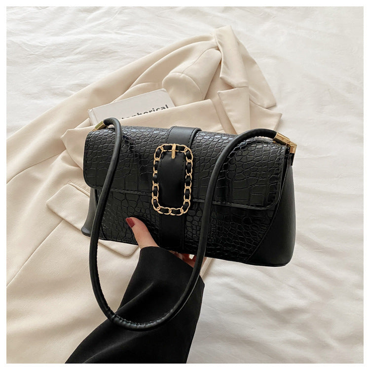 Crocodile Patterned Chain Strap Handbag Kalsten