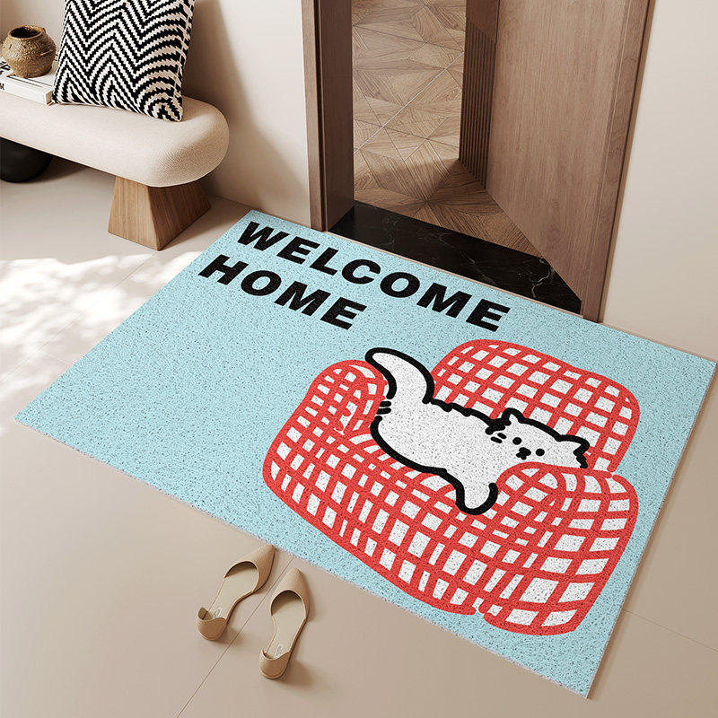 Cartoon Dog Themed Welcome Mat for Door
