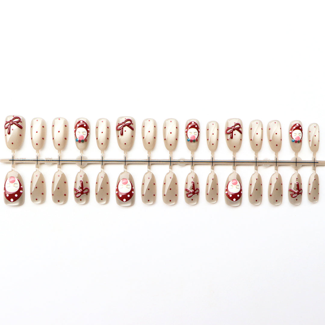 Playful Character Press-On Nail Art