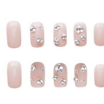 Glamorous Rhinestone-Decorated Press-On Nails Kalsten
