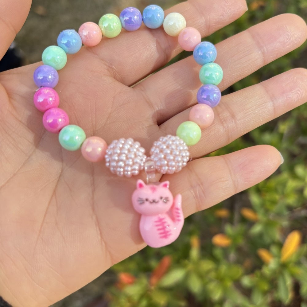Colorful bracelet with flower charms Kalsten