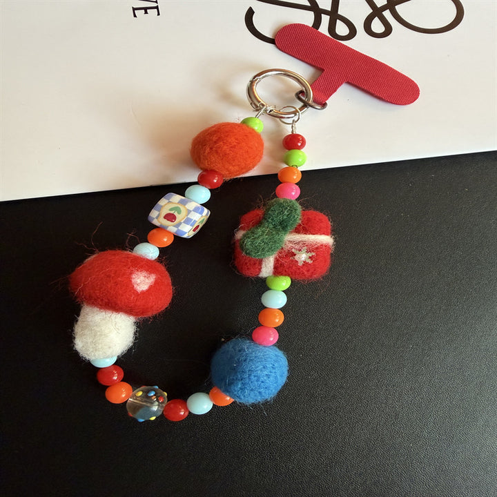 Festive Beaded Charm Keychain Kalsten