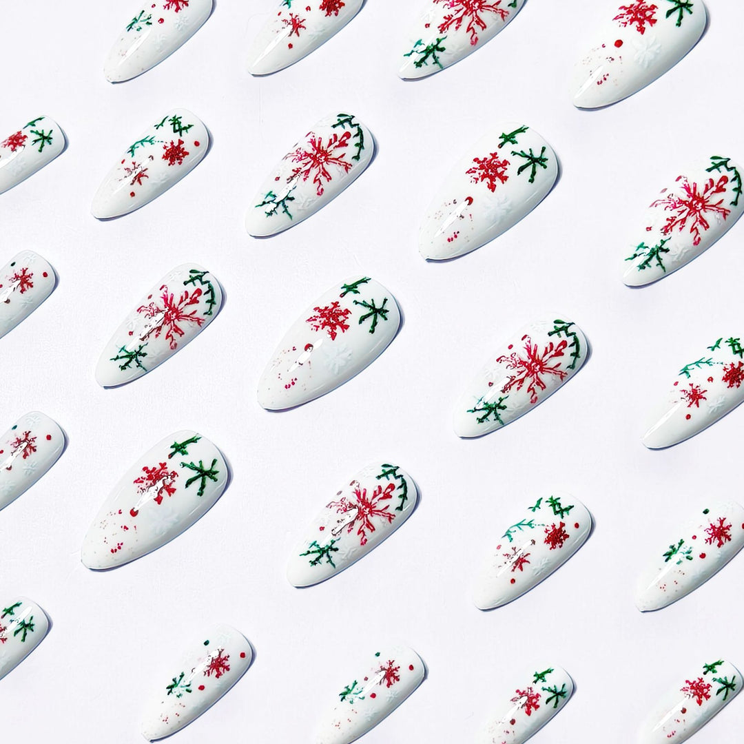Artistic Snowflake Design Nail Art Kalsten