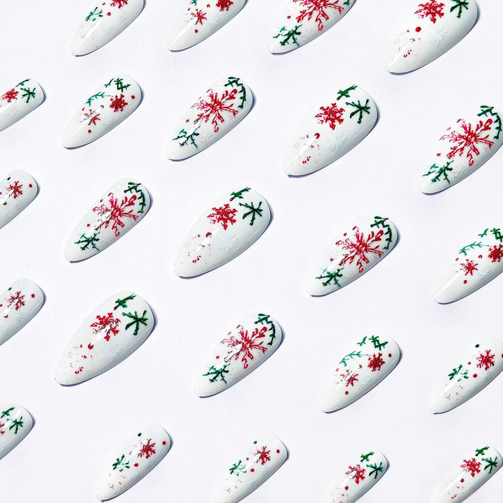 Artistic Snowflake Design Nail Art Kalsten