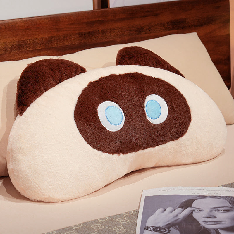 Cozy plush floor seat pouf in cat shape with shape-retaining filling