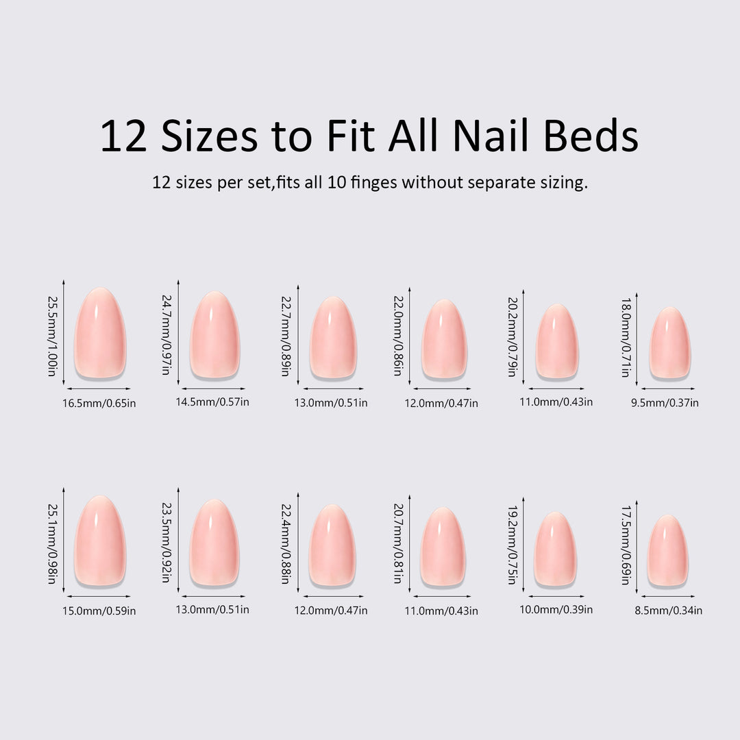 Nail set with elegant metallic finish and delicate flower decorations Kalsten
