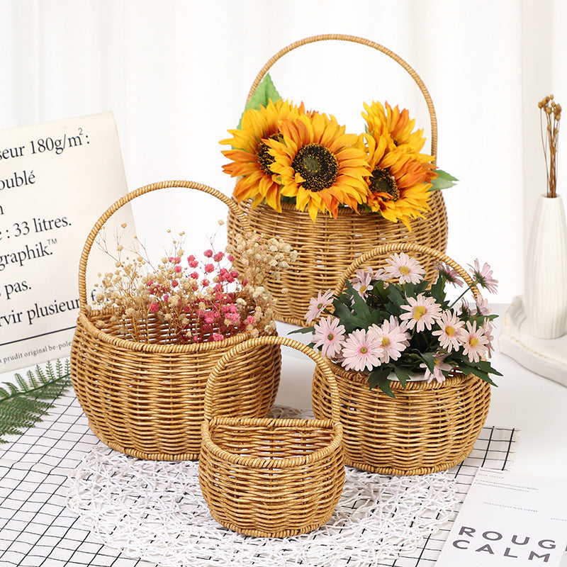 Handwoven Round Storage Basket Kalsten