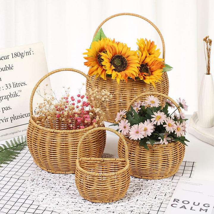 Handwoven Round Storage Basket Kalsten