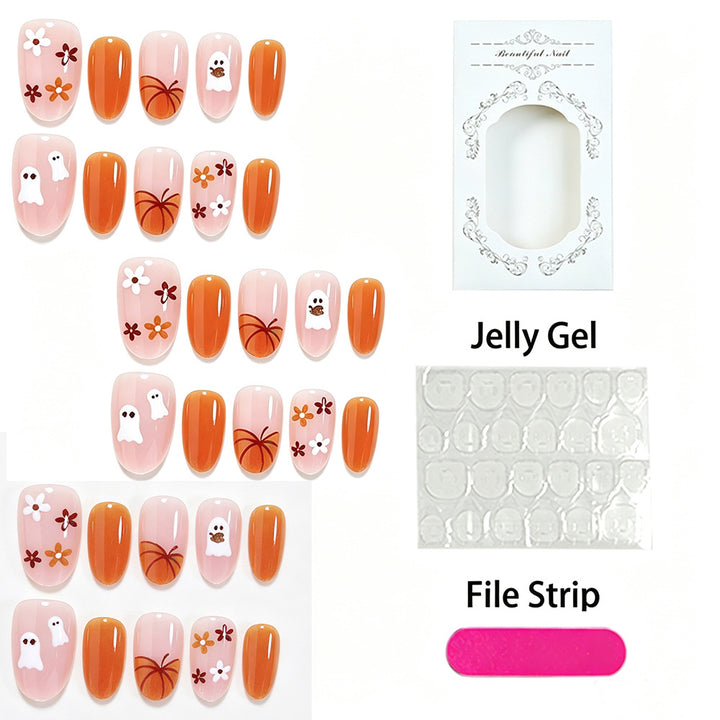 Creative Nail Art Set with Halloween-Themed Stencils Kalsten