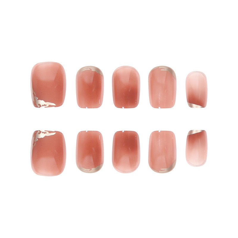 Decorative Press-On Nails with Geometric Design Kalsten
