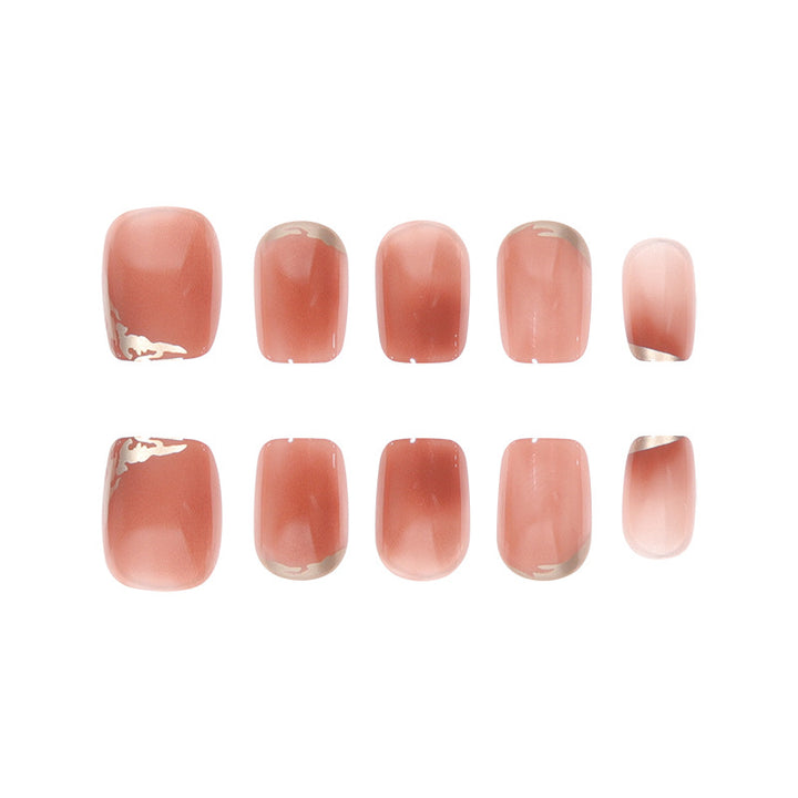 Decorative Press-On Nails with Geometric Design Kalsten