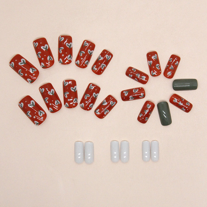 Artistic Heart Design Press-On Nail Tips Kalsten